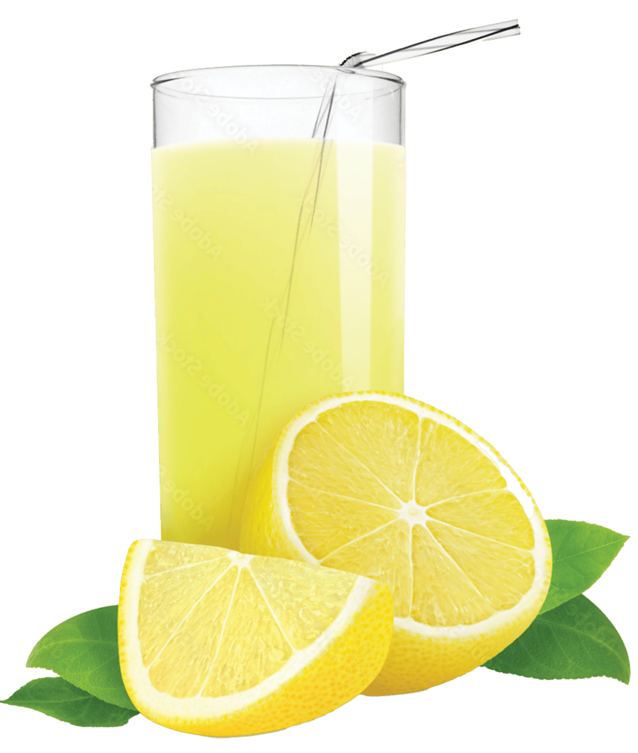 Glass of lemonade with lemon slices